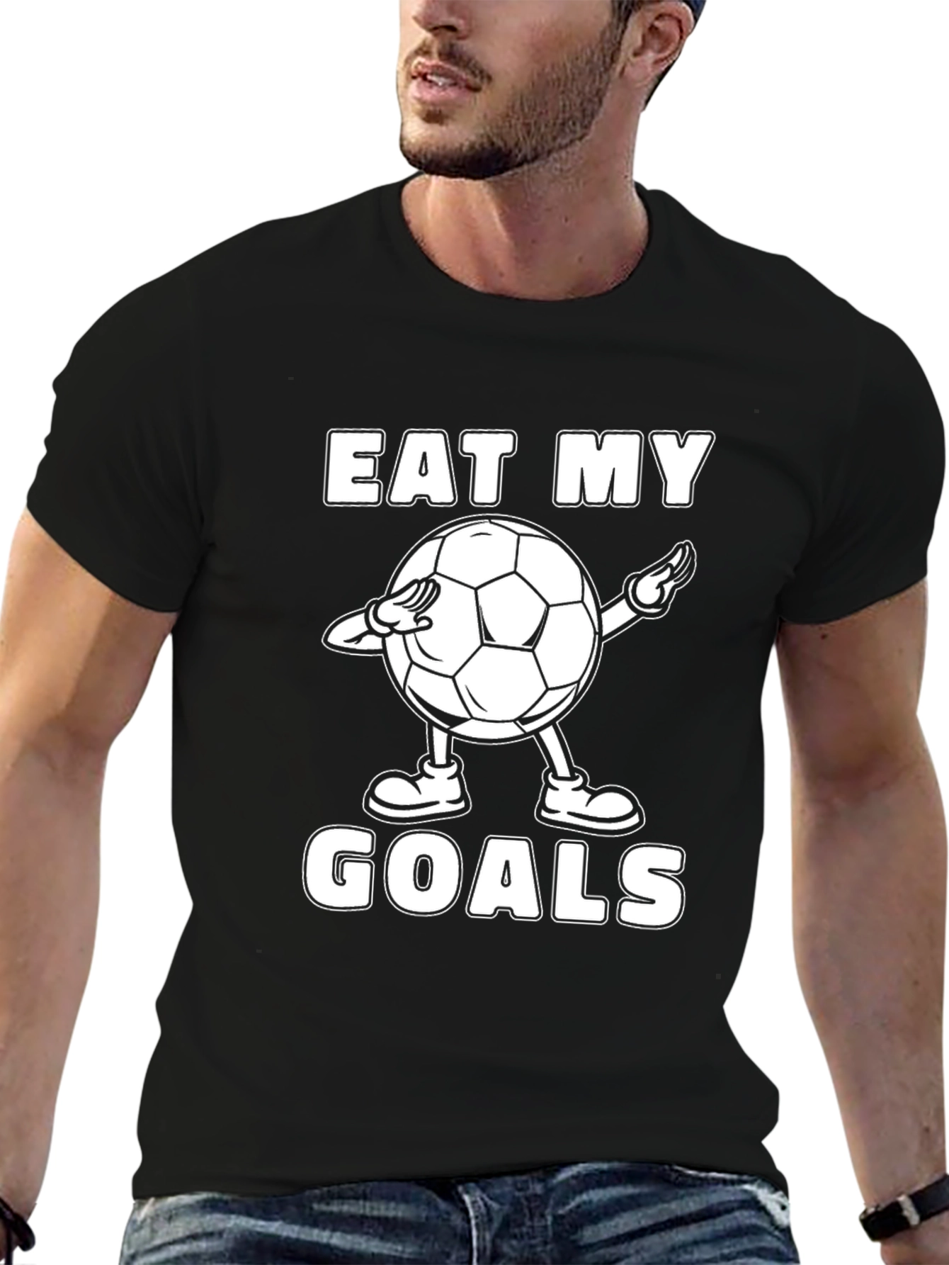 Eat My Goals Soccer T-Shirt - Funny Dabbing Ball
