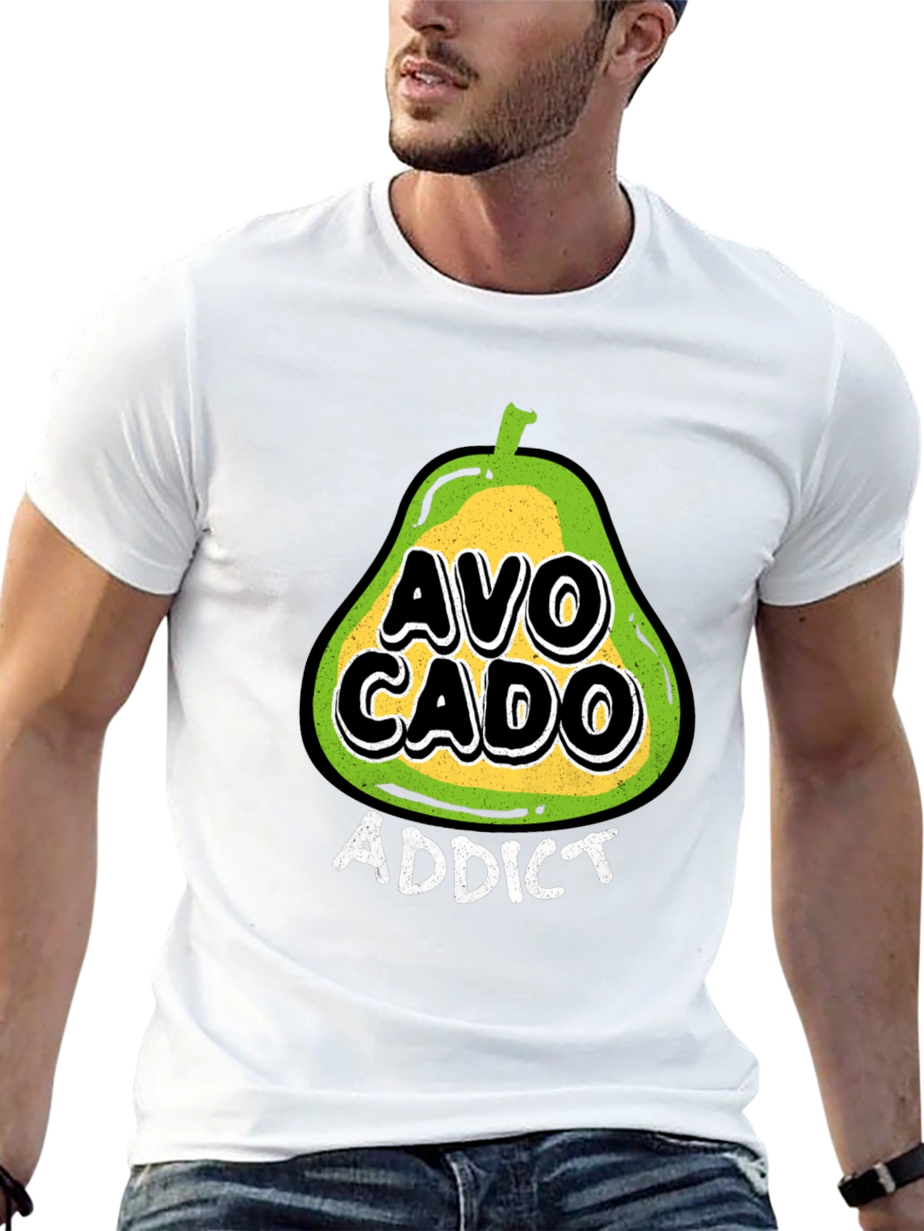 Avocado Addict Black T-Shirt - Trendy Graphic Tee