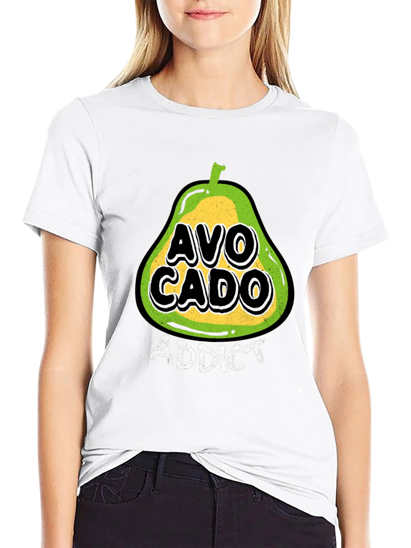 Avocado Addict Black T-Shirt - Trendy Graphic Tee