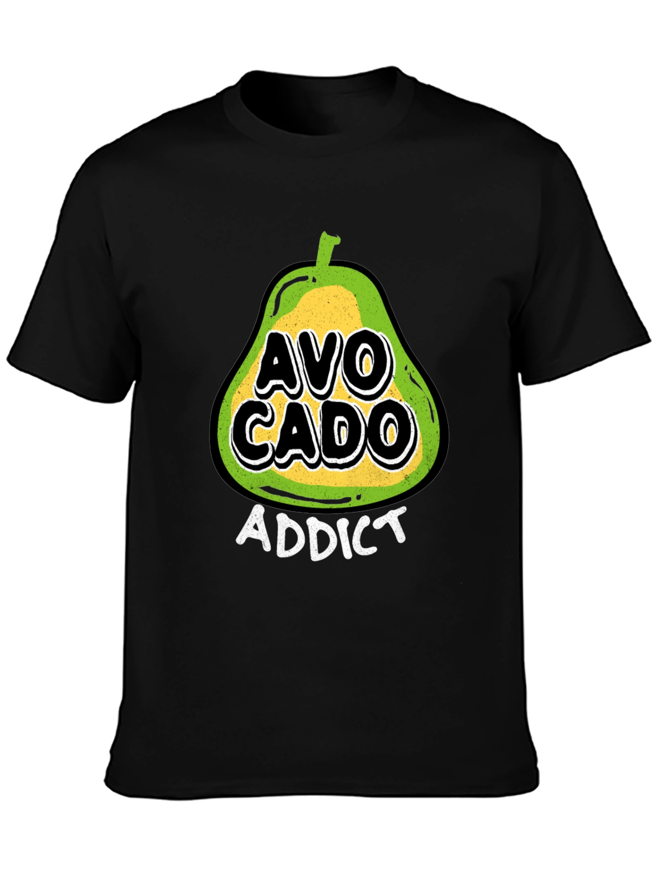 Avocado Addict Black T-Shirt - Trendy Graphic Tee