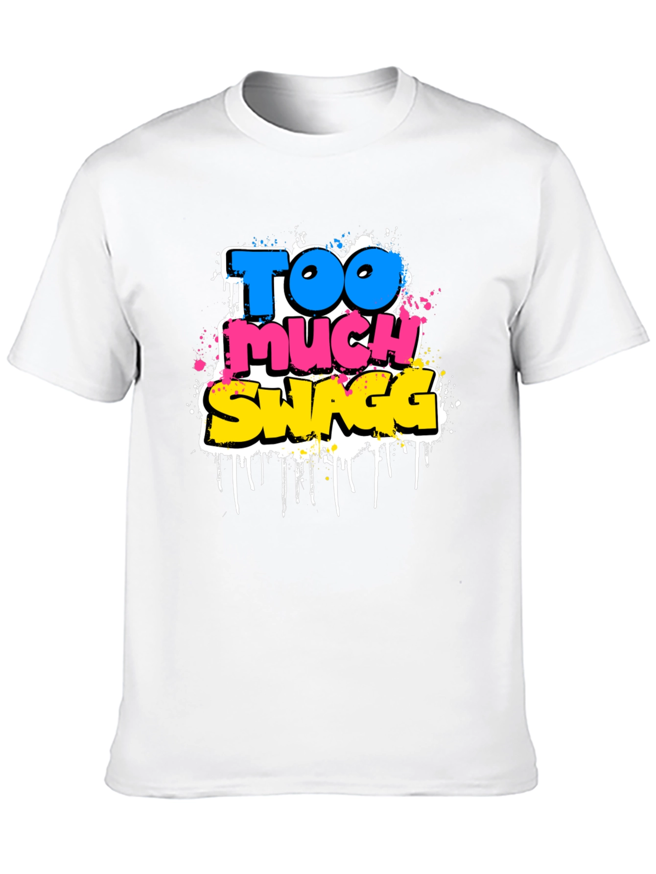 Too Much Swagg Graphic Tee - Black Cotton T-Shirt