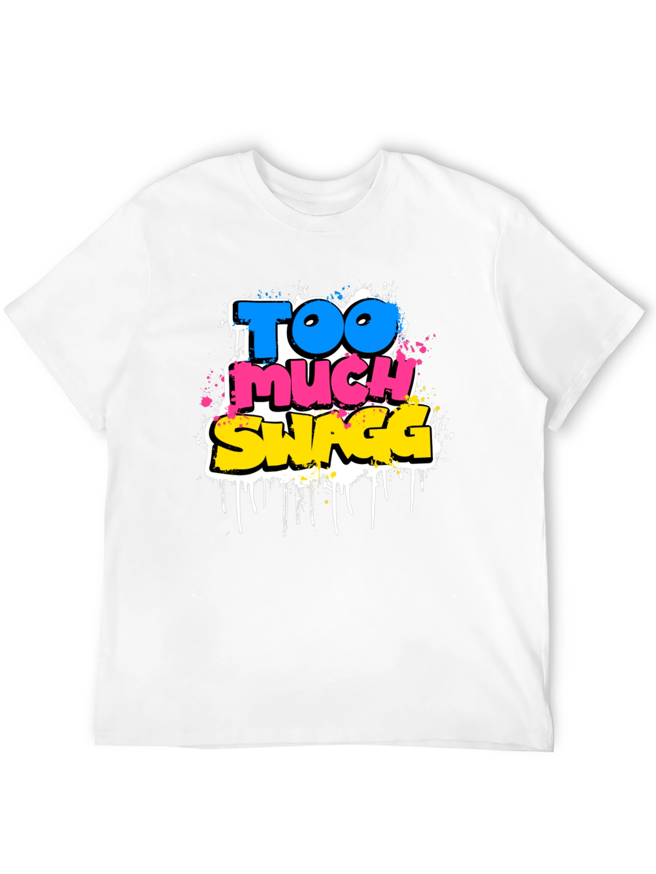 Too Much Swagg Graphic Tee - Black Cotton T-Shirt
