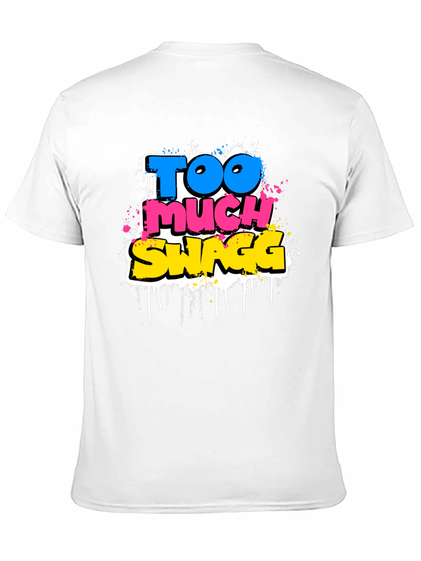 Too Much Swagg Graphic Tee - Black Cotton T-Shirt