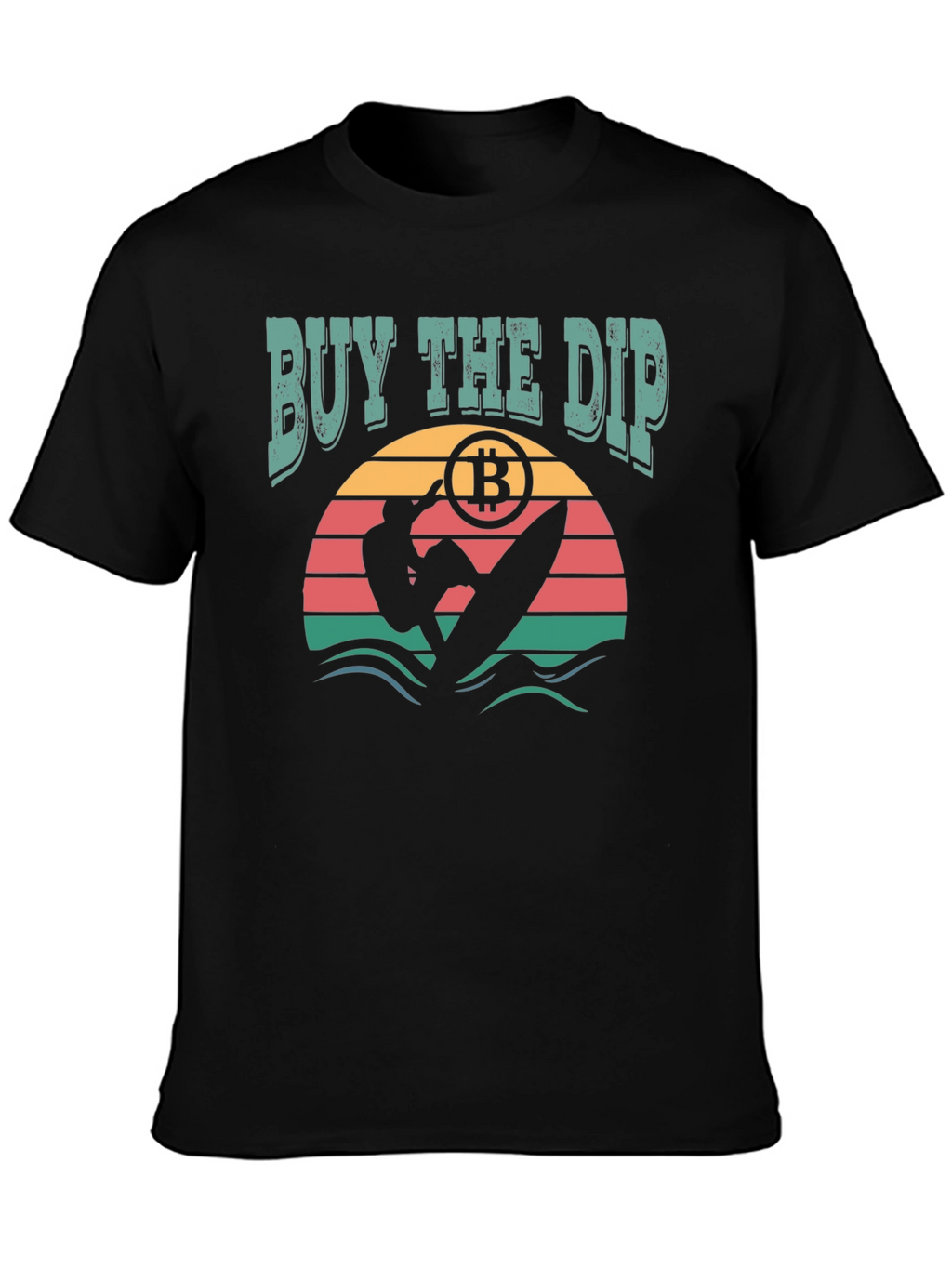 Buy the Dip Bitcoin Surfer Graphic T-Shirt