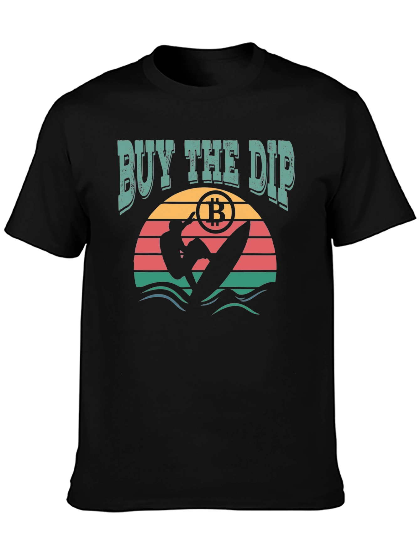 Buy the Dip Bitcoin Surfer Graphic T-Shirt