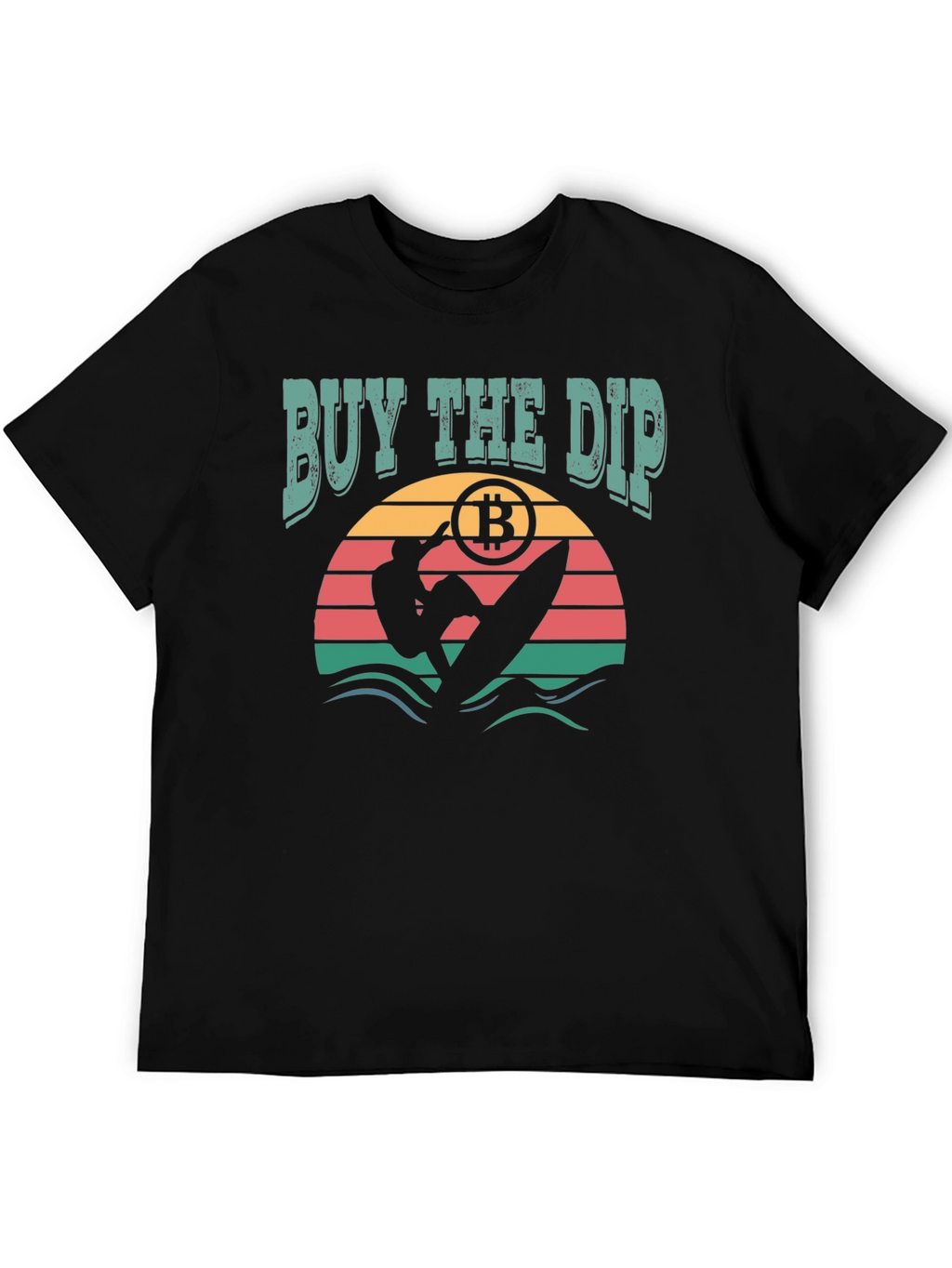 Buy the Dip Bitcoin Surfer Graphic T-Shirt