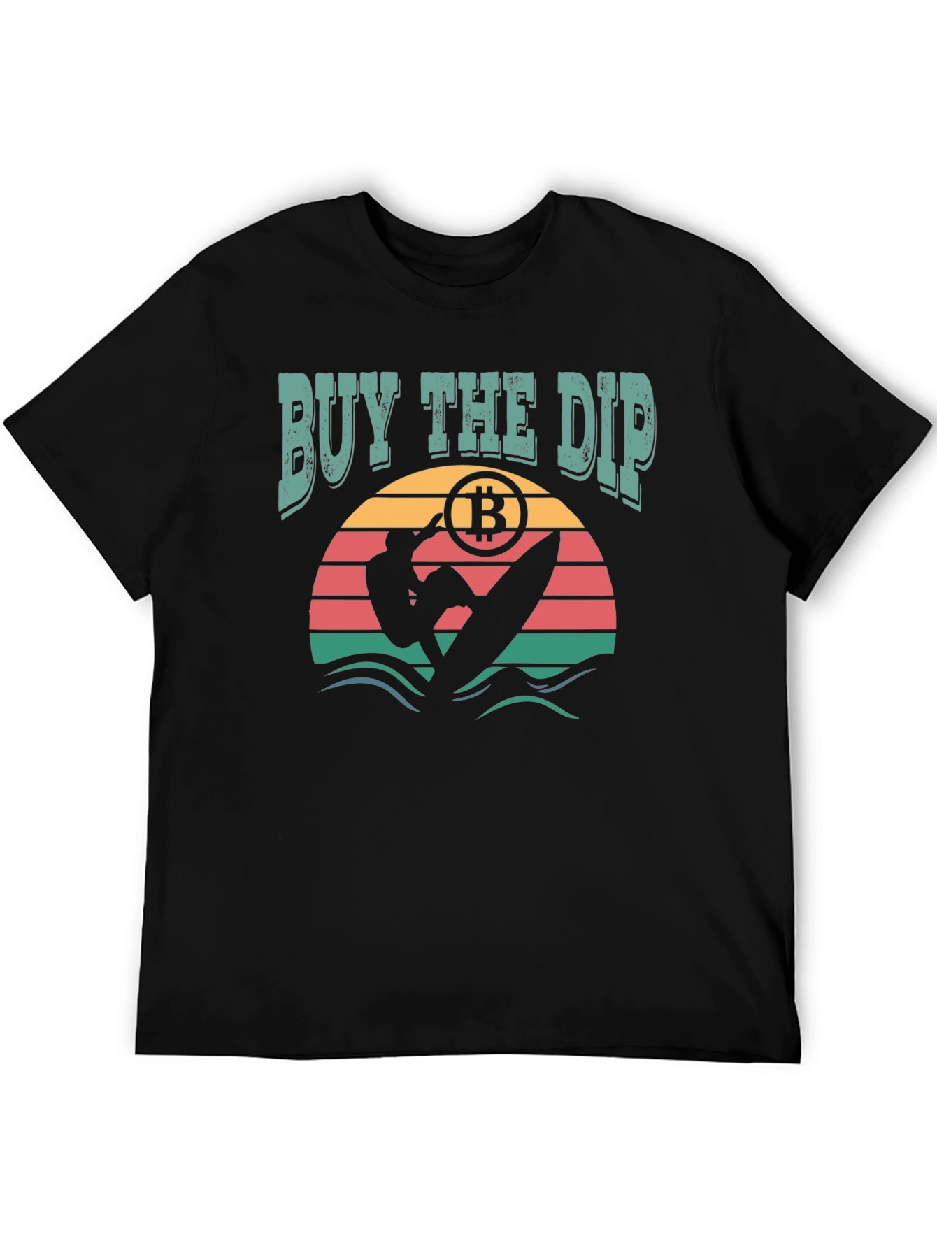 Buy the Dip Bitcoin Surfer Graphic T-Shirt