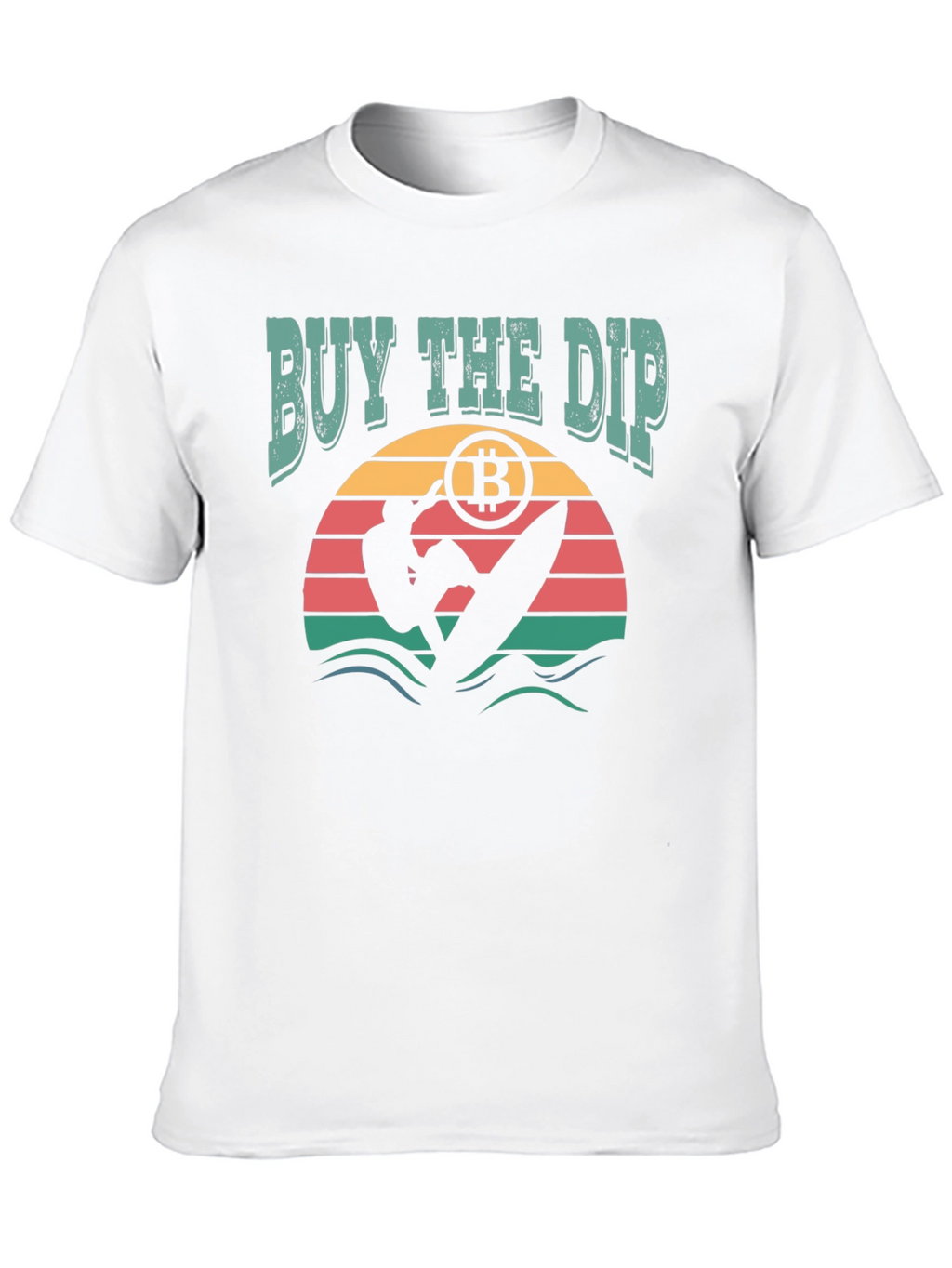 Buy the Dip Bitcoin Surfer Graphic T-Shirt