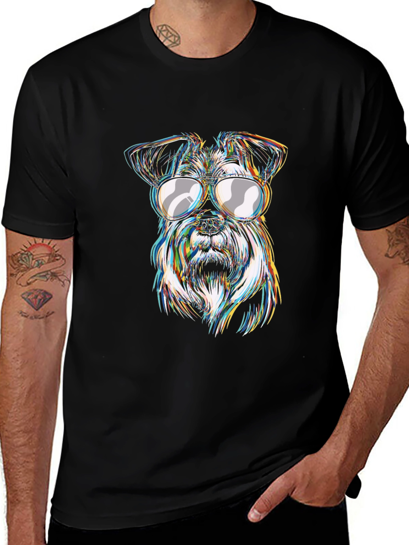Cool Dog Graphic T-Shirt - Trendy Canine Tee