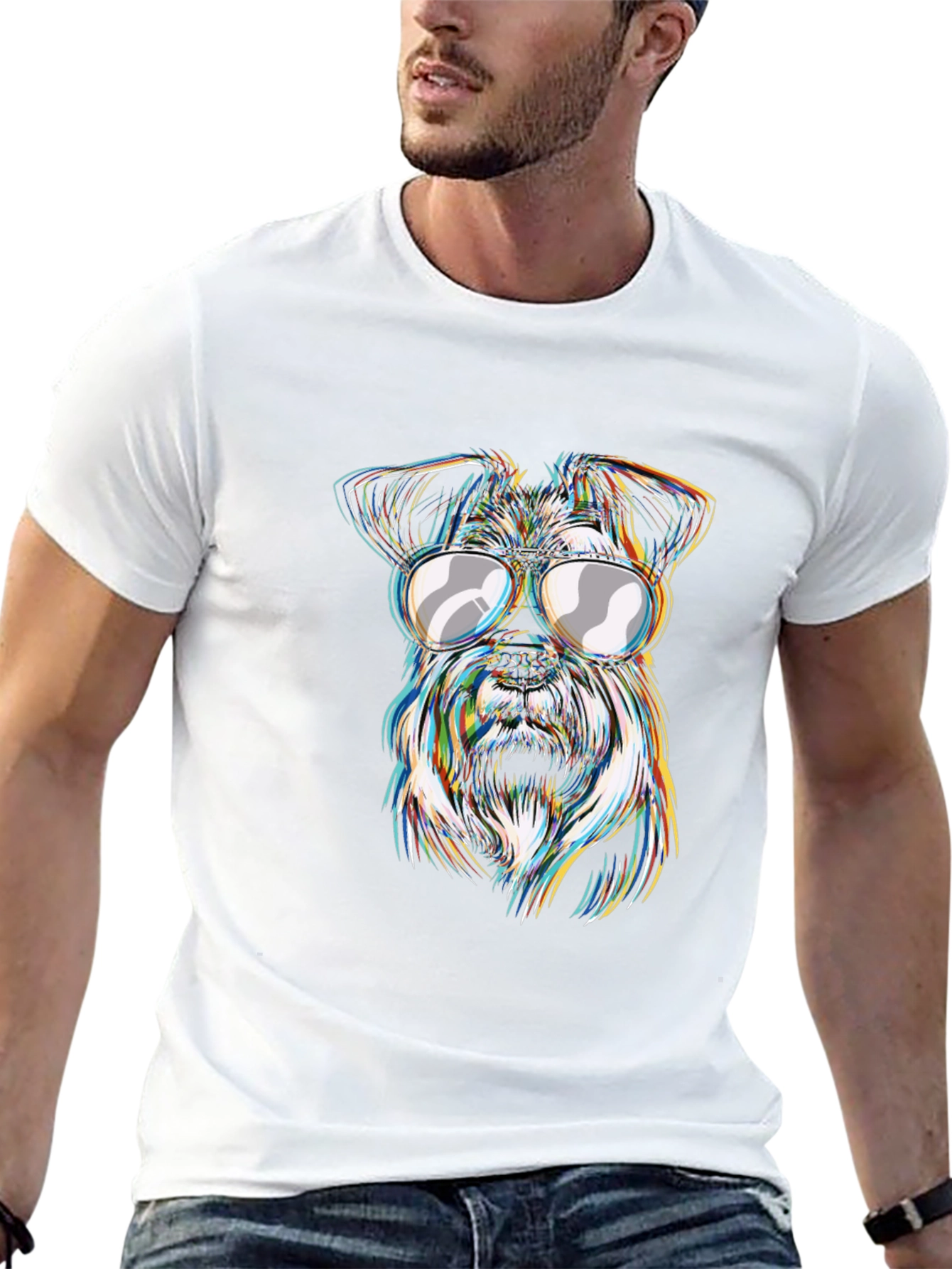 Cool Dog Graphic T-Shirt - Trendy Canine Tee