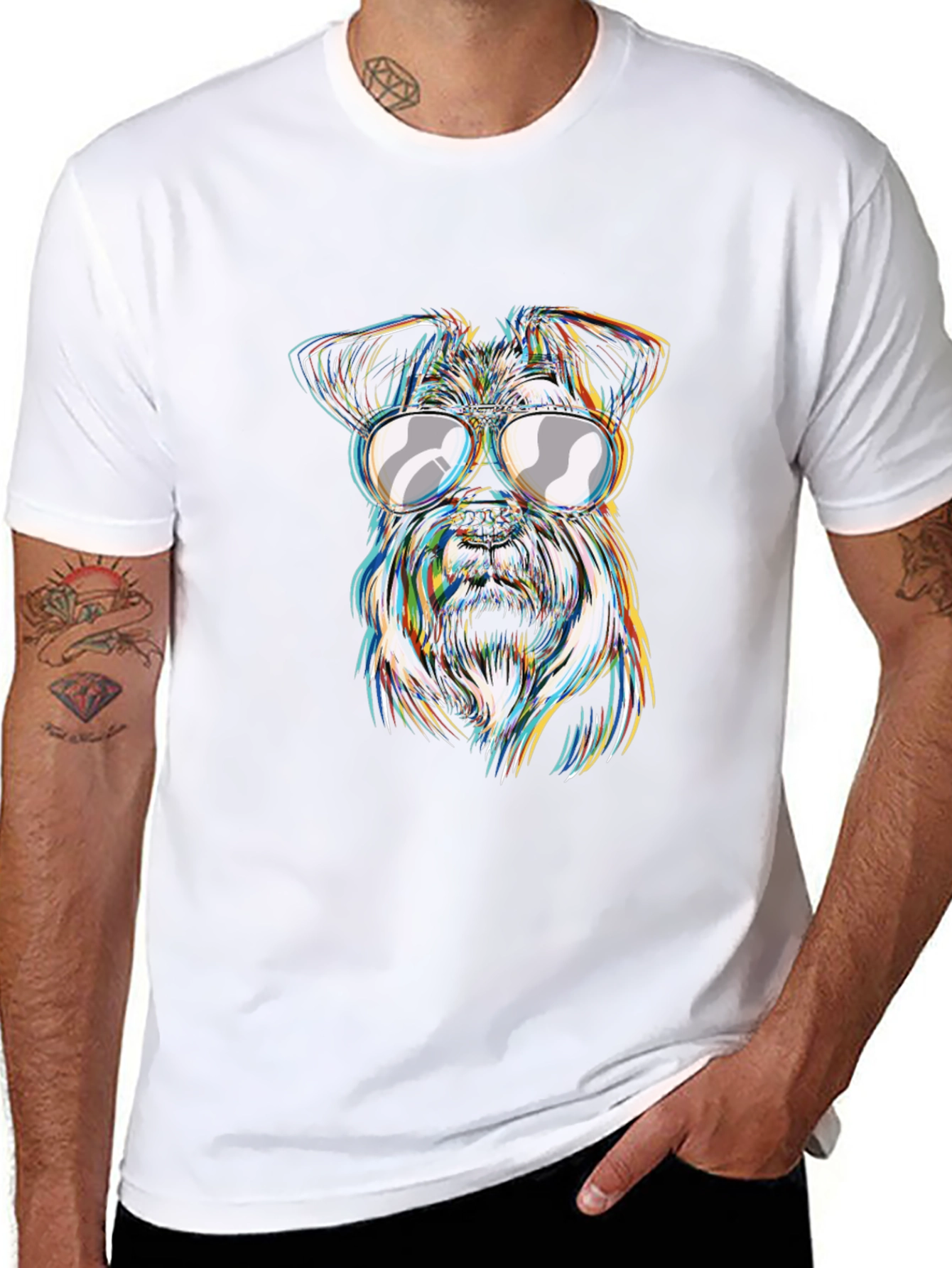 Cool Dog Graphic T-Shirt - Trendy Canine Tee
