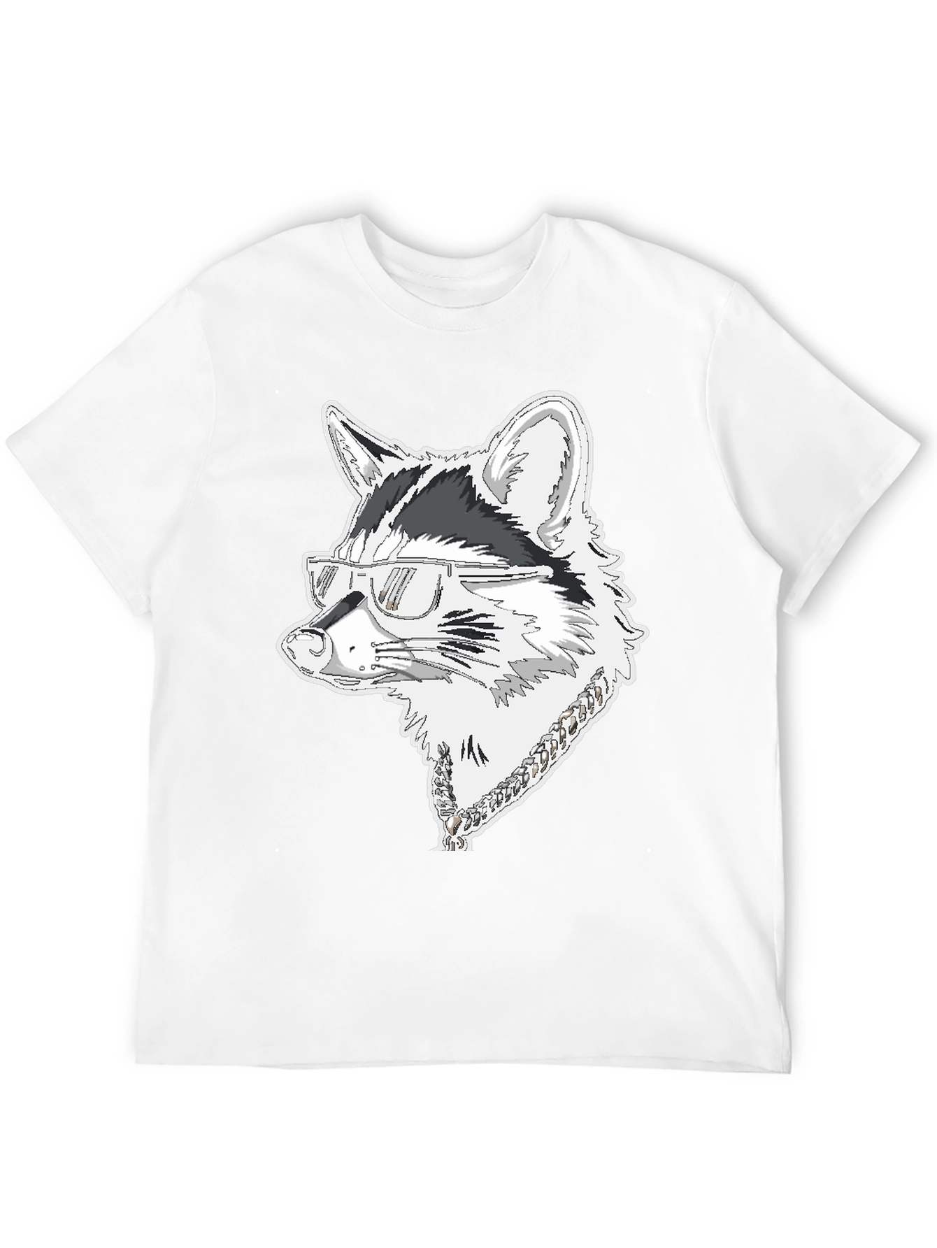 Cool Raccoon Graphic Tee - Black Cotton T-Shirt
