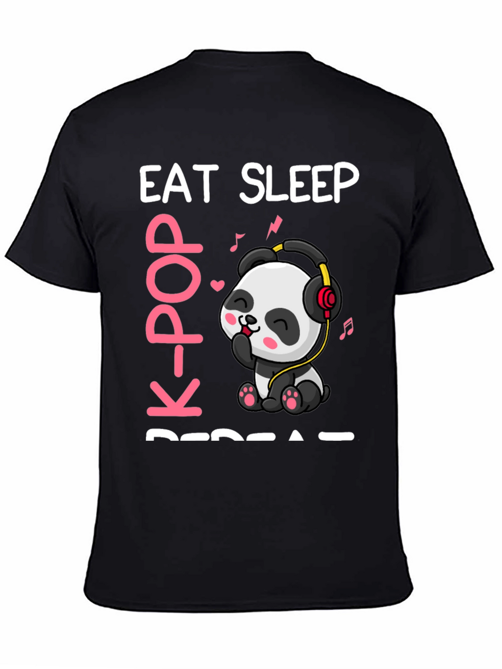 Eat Sleep K-Pop Repeat Panda T-Shirt