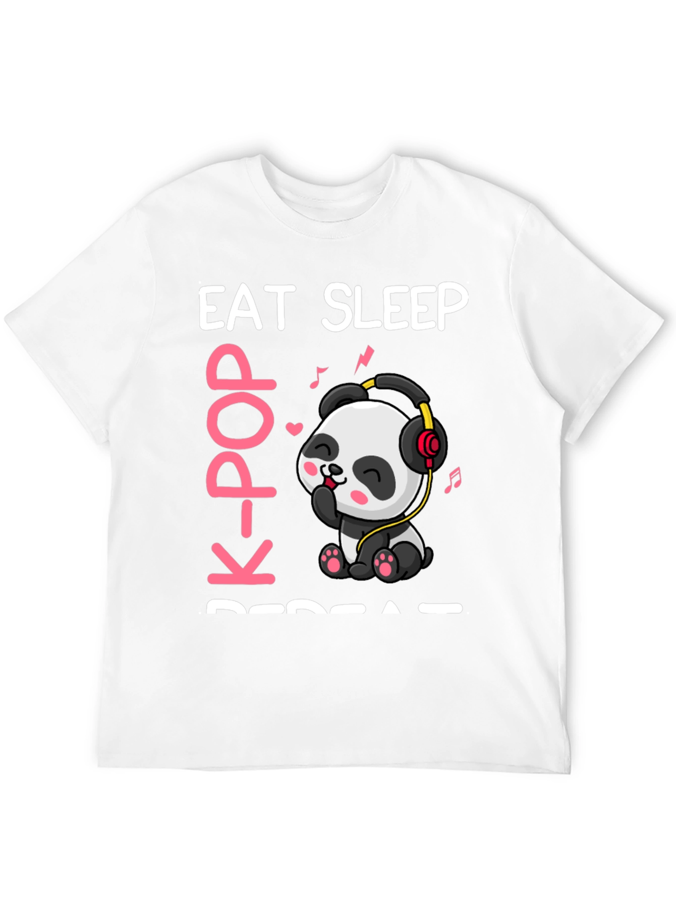 Eat Sleep K-Pop Repeat Panda T-Shirt