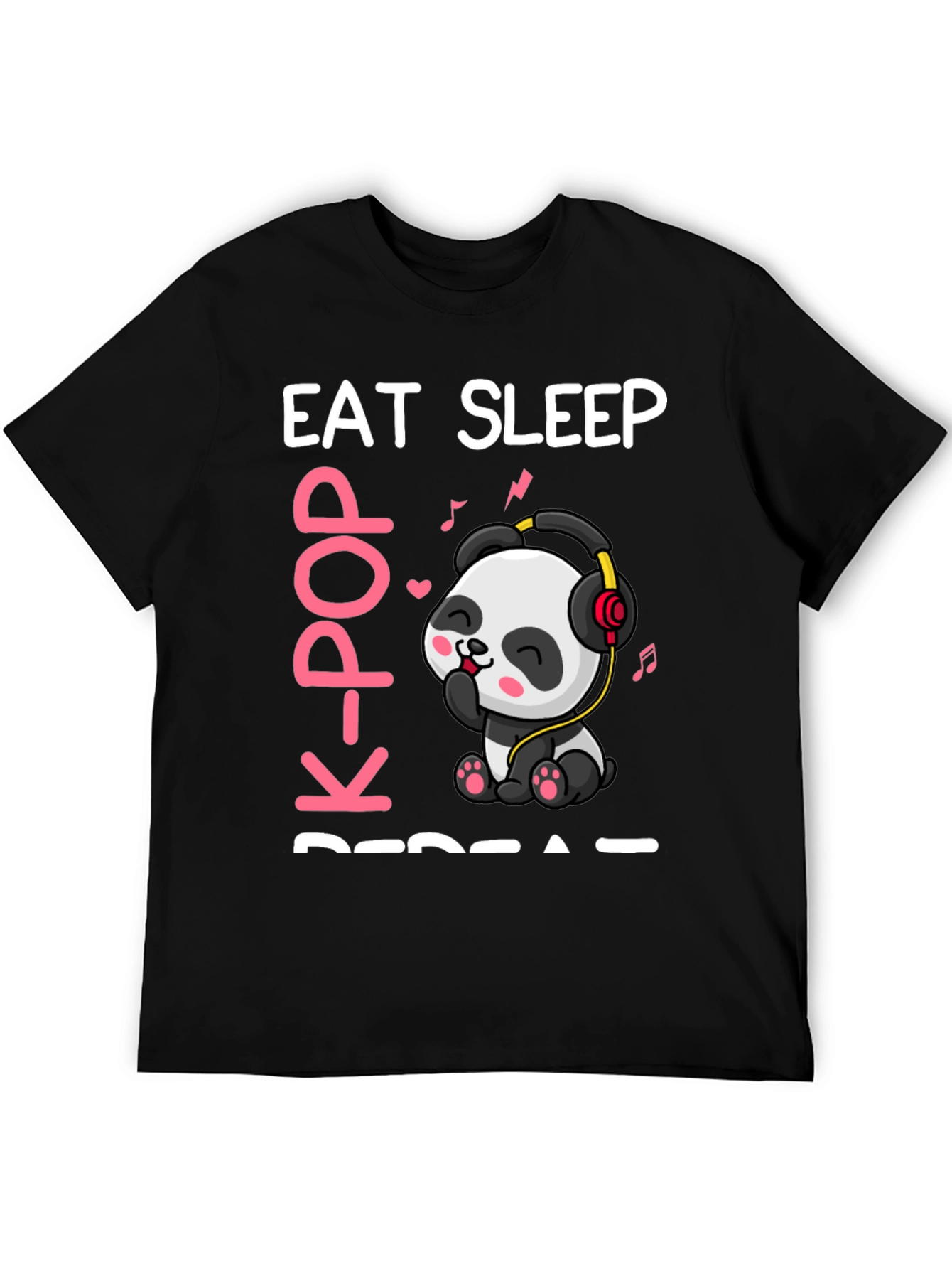 Eat Sleep K-Pop Repeat Panda T-Shirt