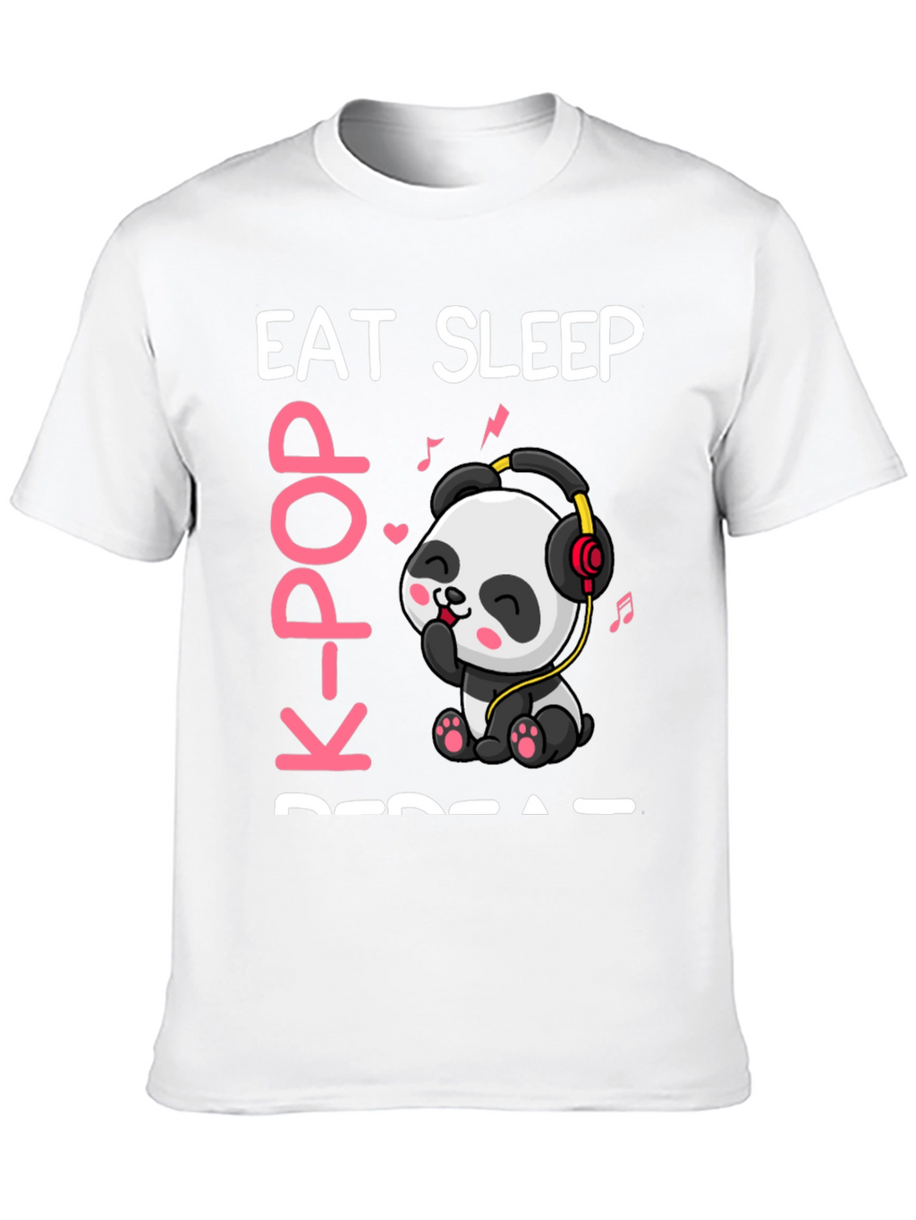 Eat Sleep K-Pop Repeat Panda T-Shirt