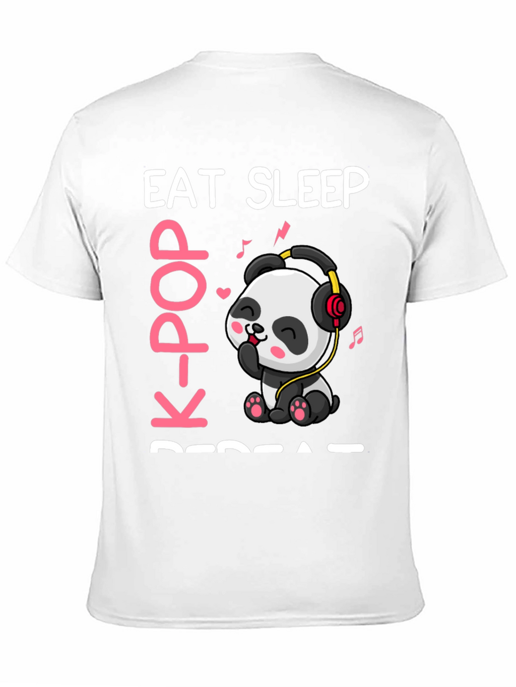 Eat Sleep K-Pop Repeat Panda T-Shirt