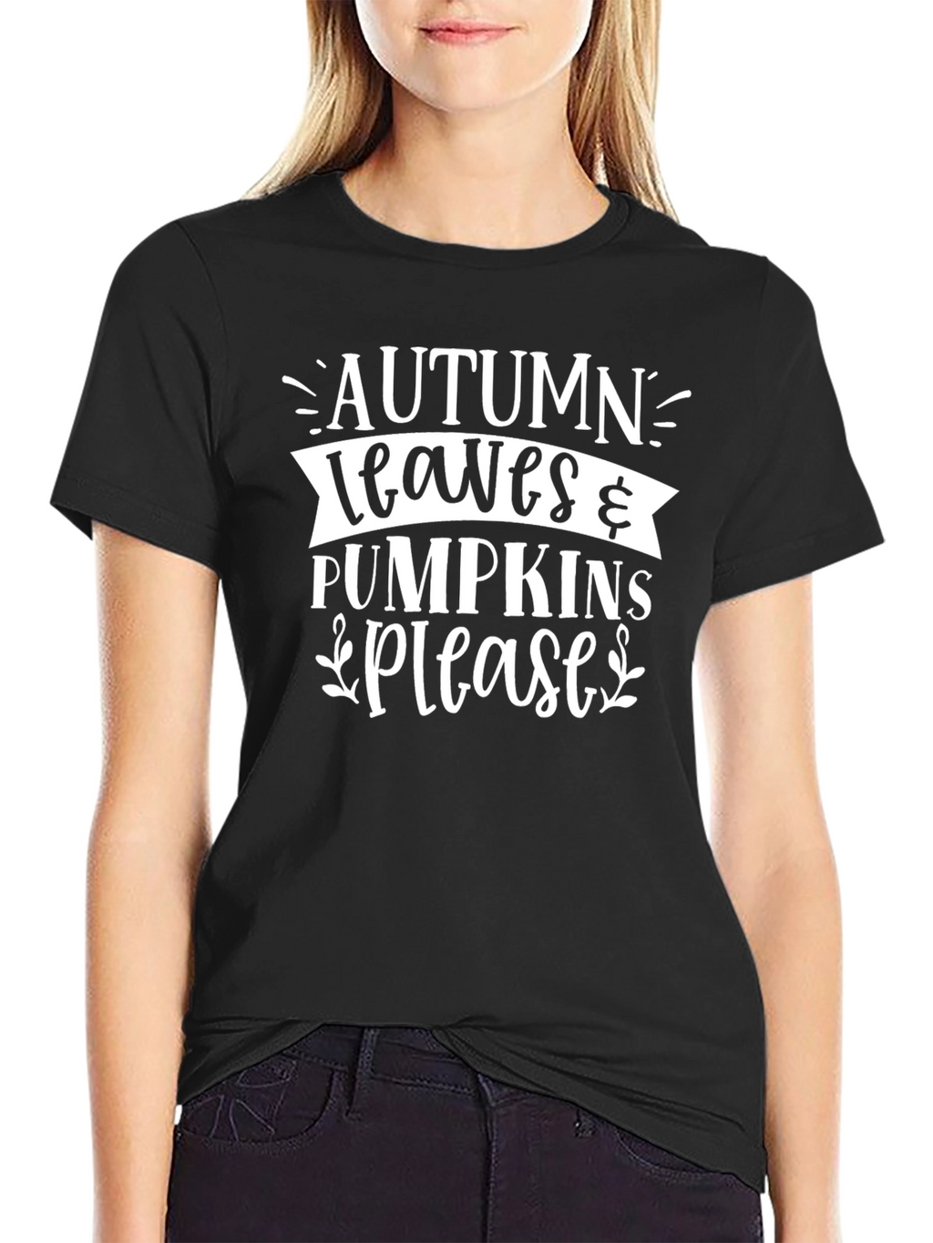 Autumn Leaves & Pumpkins Please T-Shirt