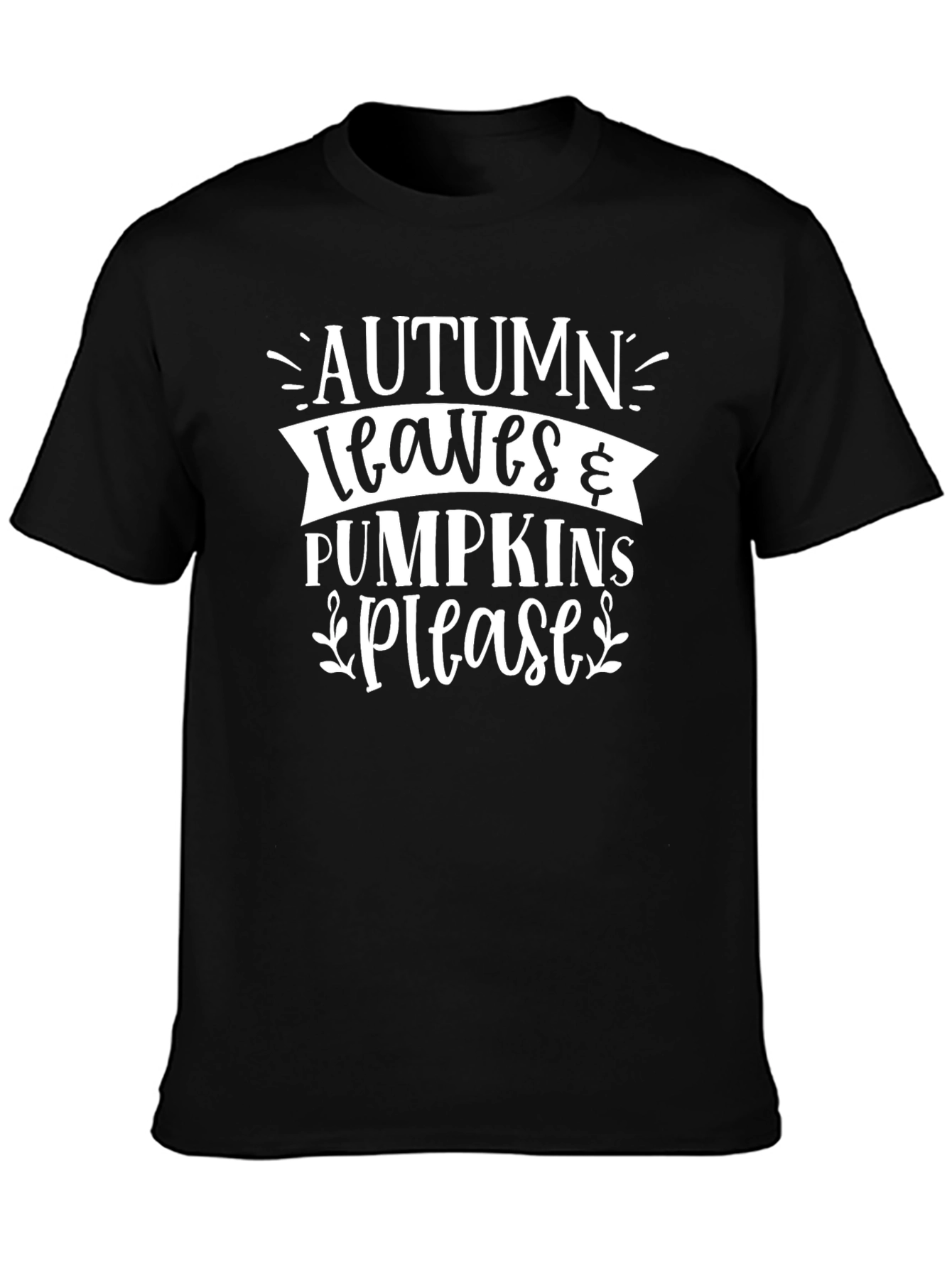Autumn Leaves & Pumpkins Please T-Shirt