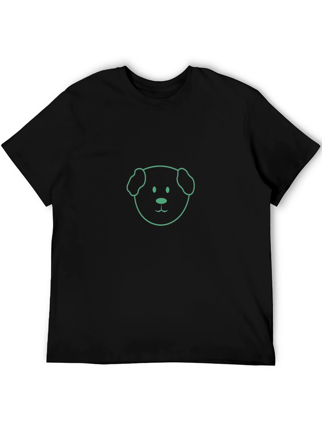 Dog Graphic Tee - Casual Black T-Shirt