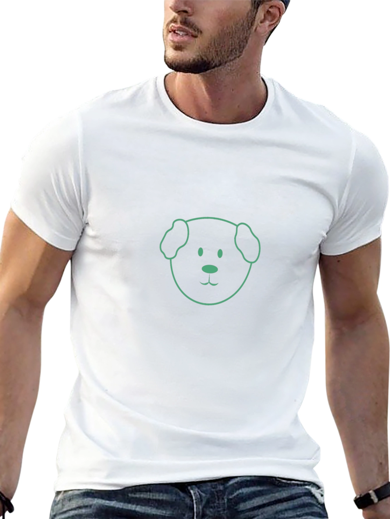 Dog Graphic Tee - Casual Black T-Shirt