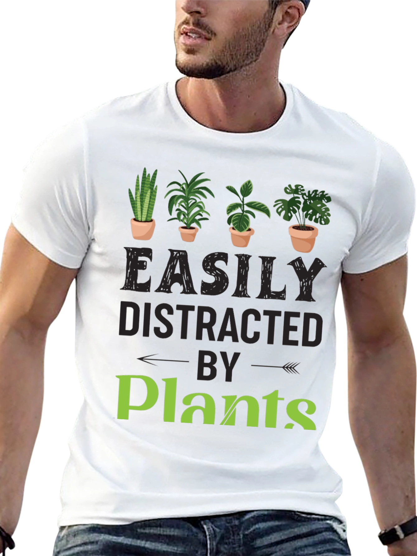 Easily Distracted By Plants Graphic T-Shirt