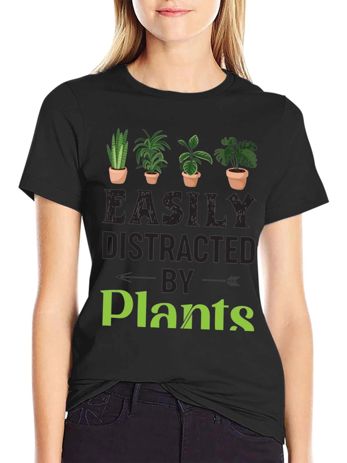 Easily Distracted By Plants Graphic T-Shirt