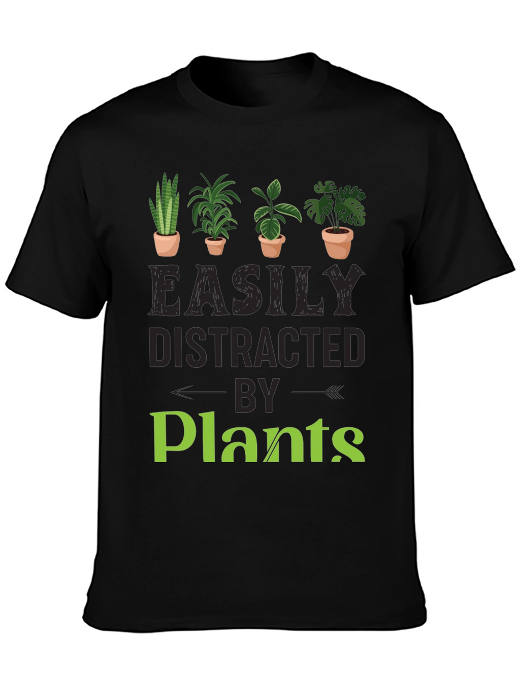 Easily Distracted By Plants Graphic T-Shirt