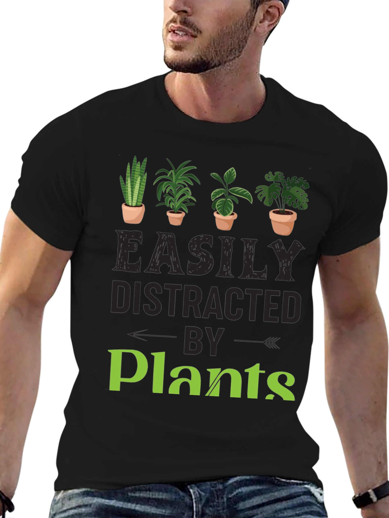 Easily Distracted By Plants Graphic T-Shirt