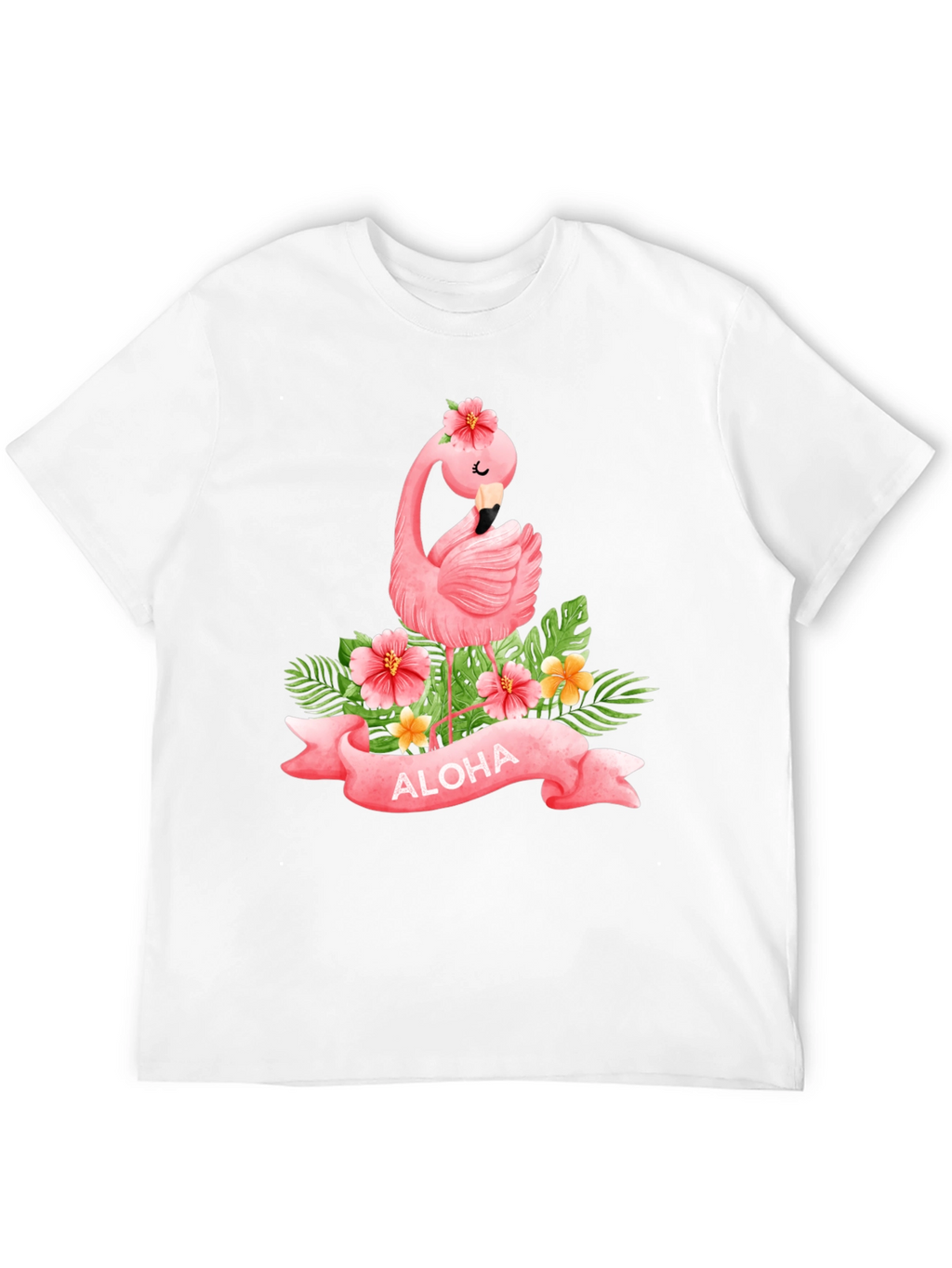 Aloha Flamingo Black T-Shirt