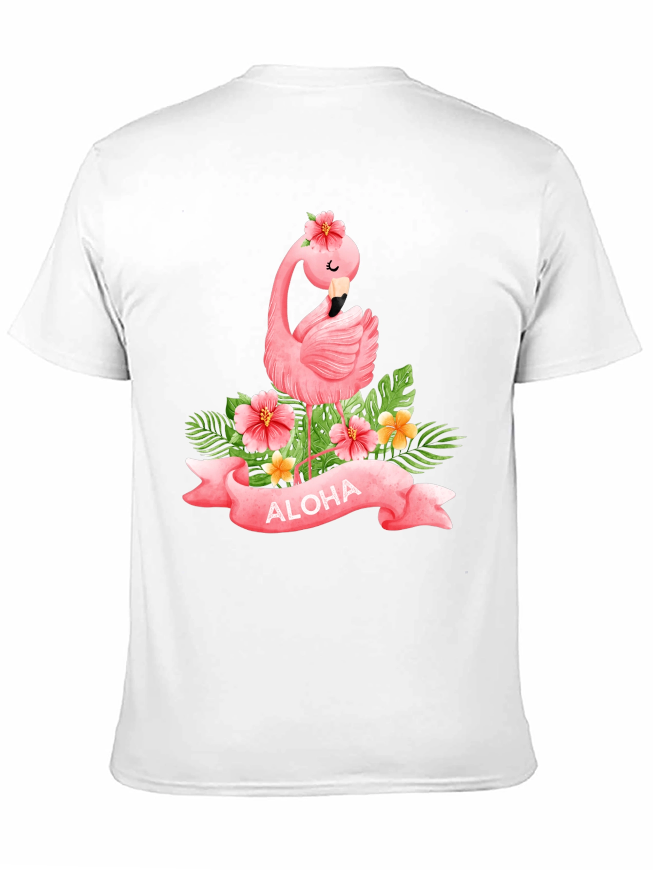 Aloha Flamingo Black T-Shirt