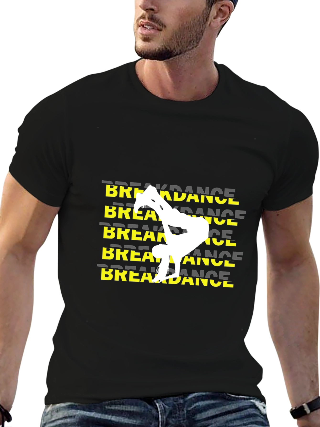 Black Breakdance Graphic T-Shirt
