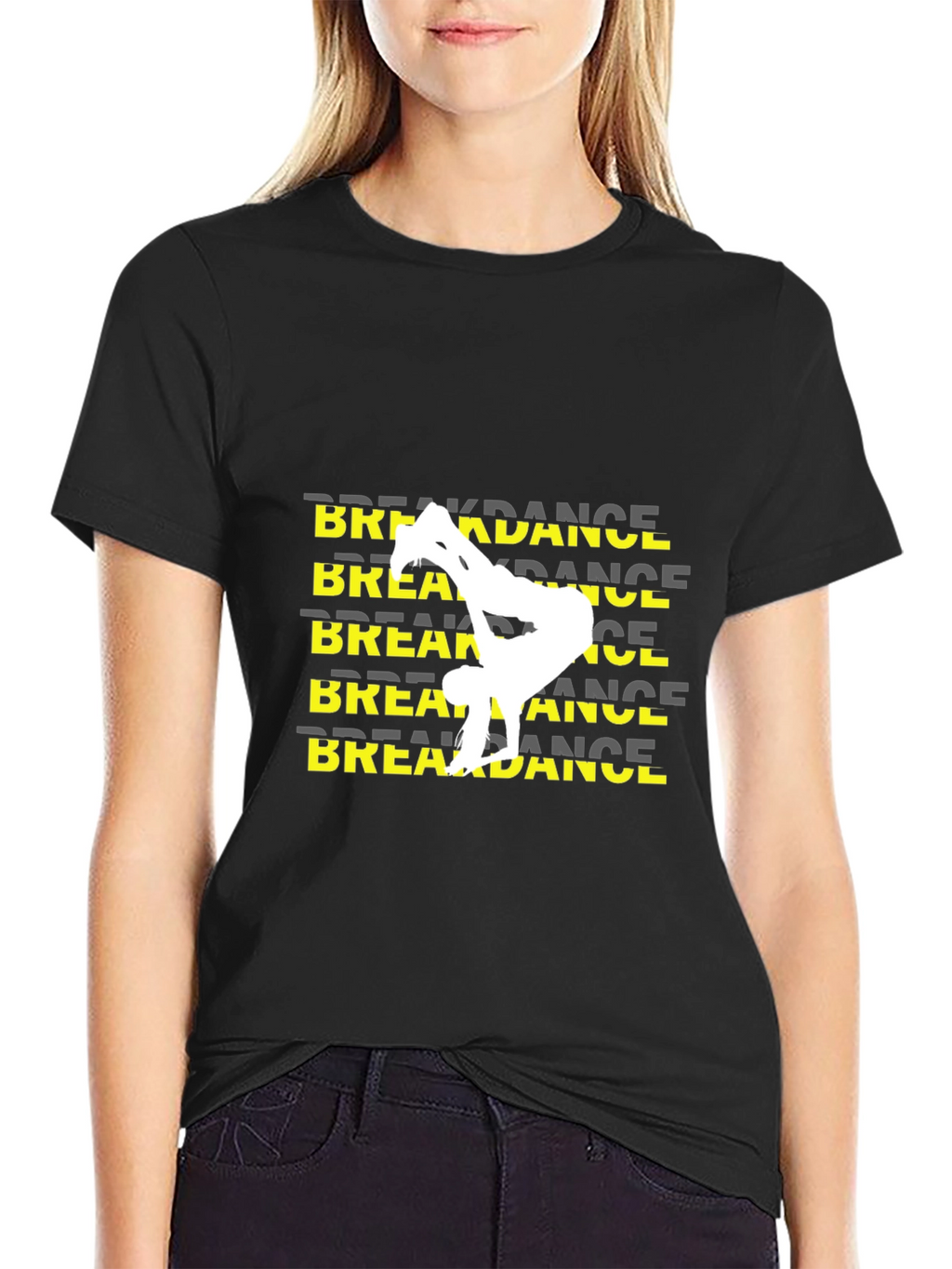 Black Breakdance Graphic T-Shirt