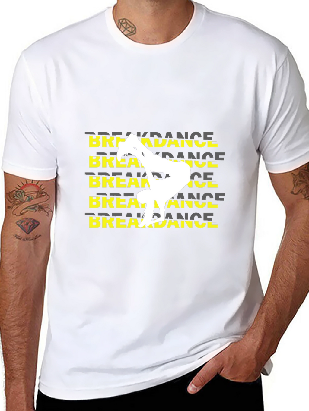 Black Breakdance Graphic T-Shirt