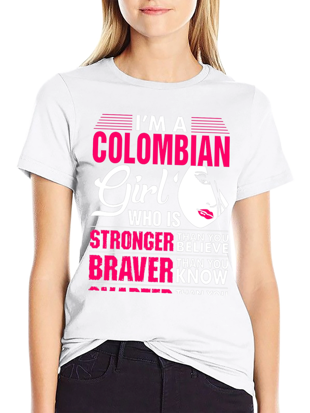 Colombian Girl Stronger Braver Smarter T-Shirt
