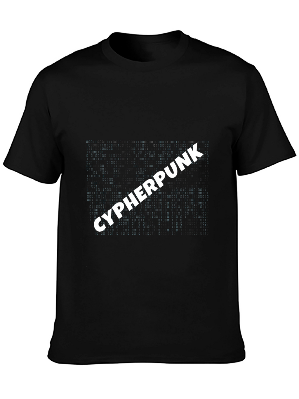 Cyberpunk Style T-Shirt: Matrix Code Design