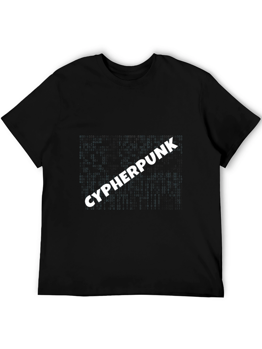 Cyberpunk Style T-Shirt: Matrix Code Design