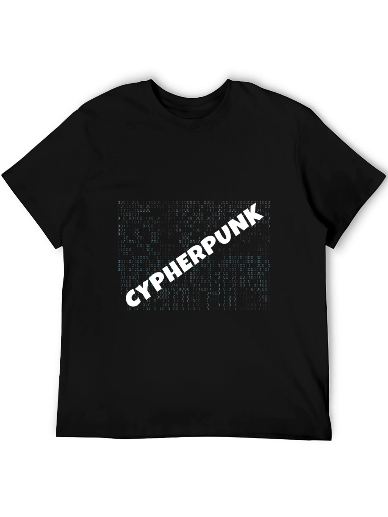 Cyberpunk Style T-Shirt: Matrix Code Design