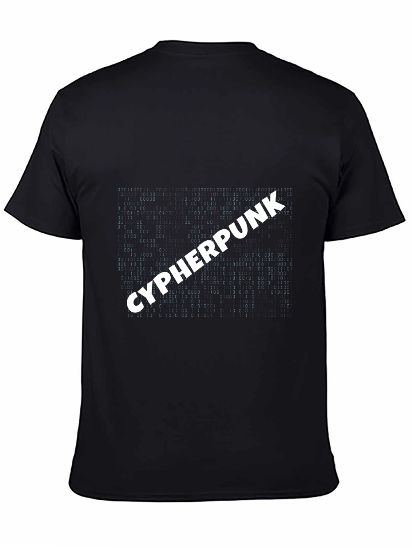 Cyberpunk Style T-Shirt: Matrix Code Design