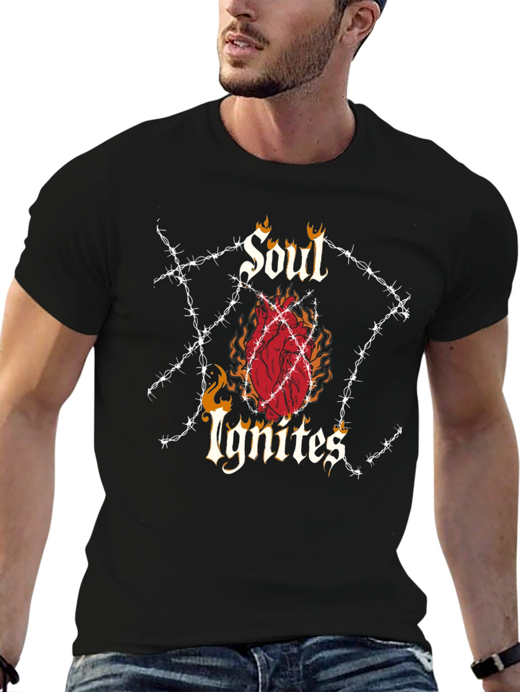 Soul Ignites Graphic Tee - Edgy Style