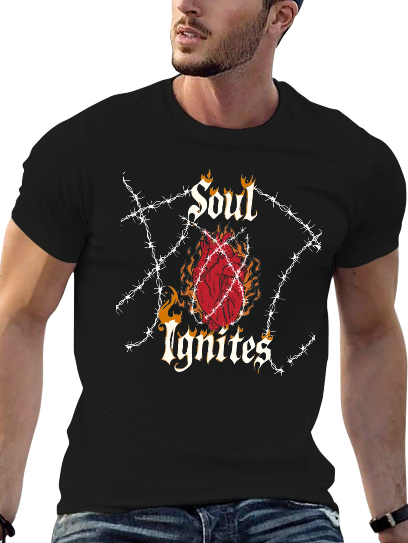 Soul Ignites Graphic Tee - Edgy Style
