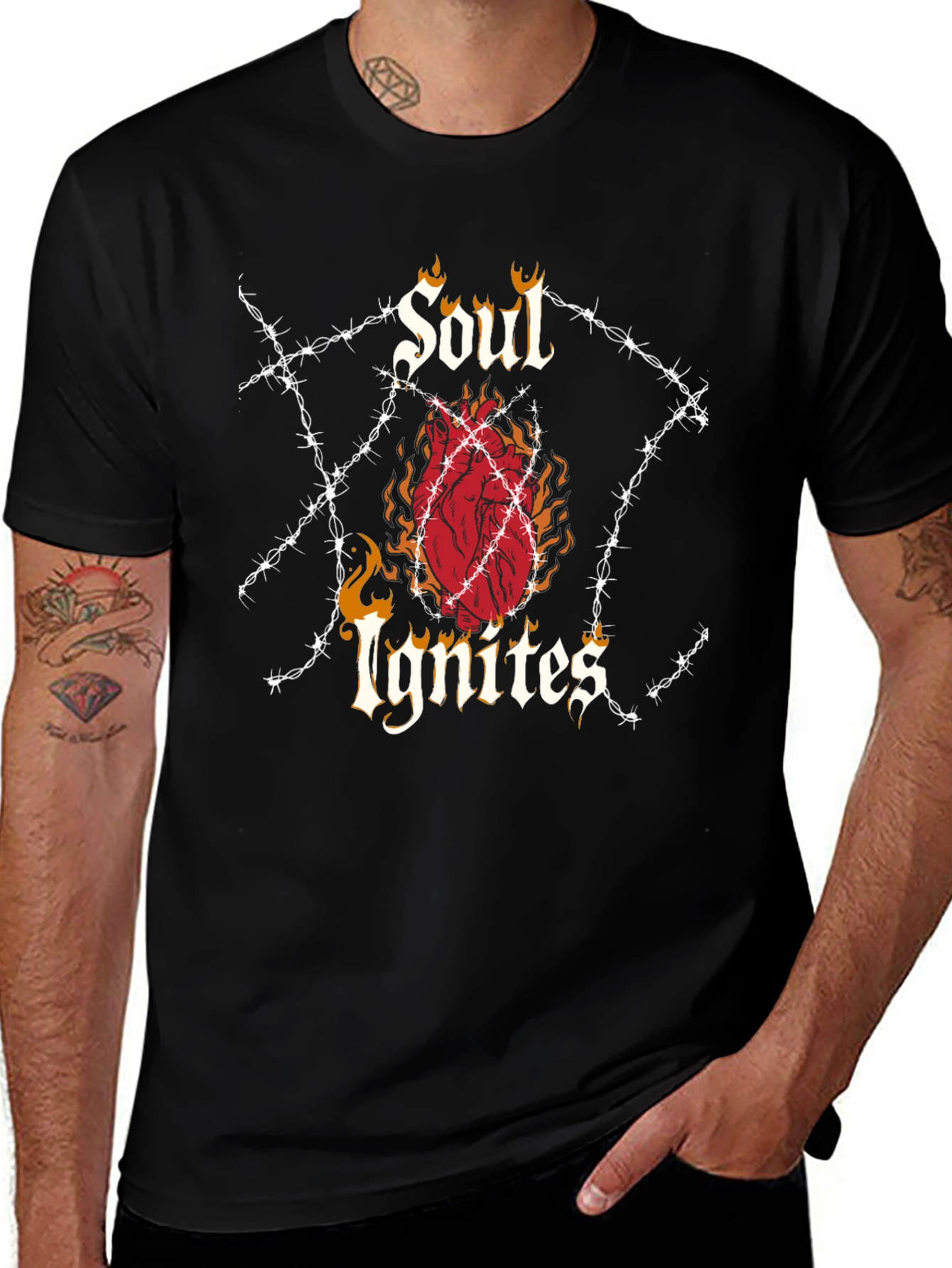 Soul Ignites Graphic Tee - Edgy Style