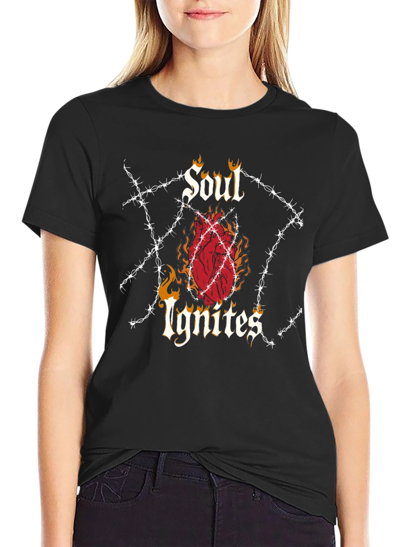Soul Ignites Graphic Tee - Edgy Style