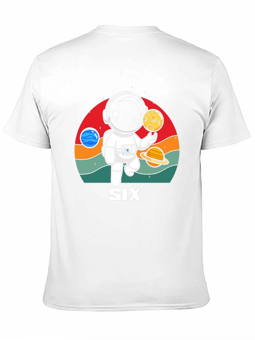 Astronaut Six Birthday T-Shirt