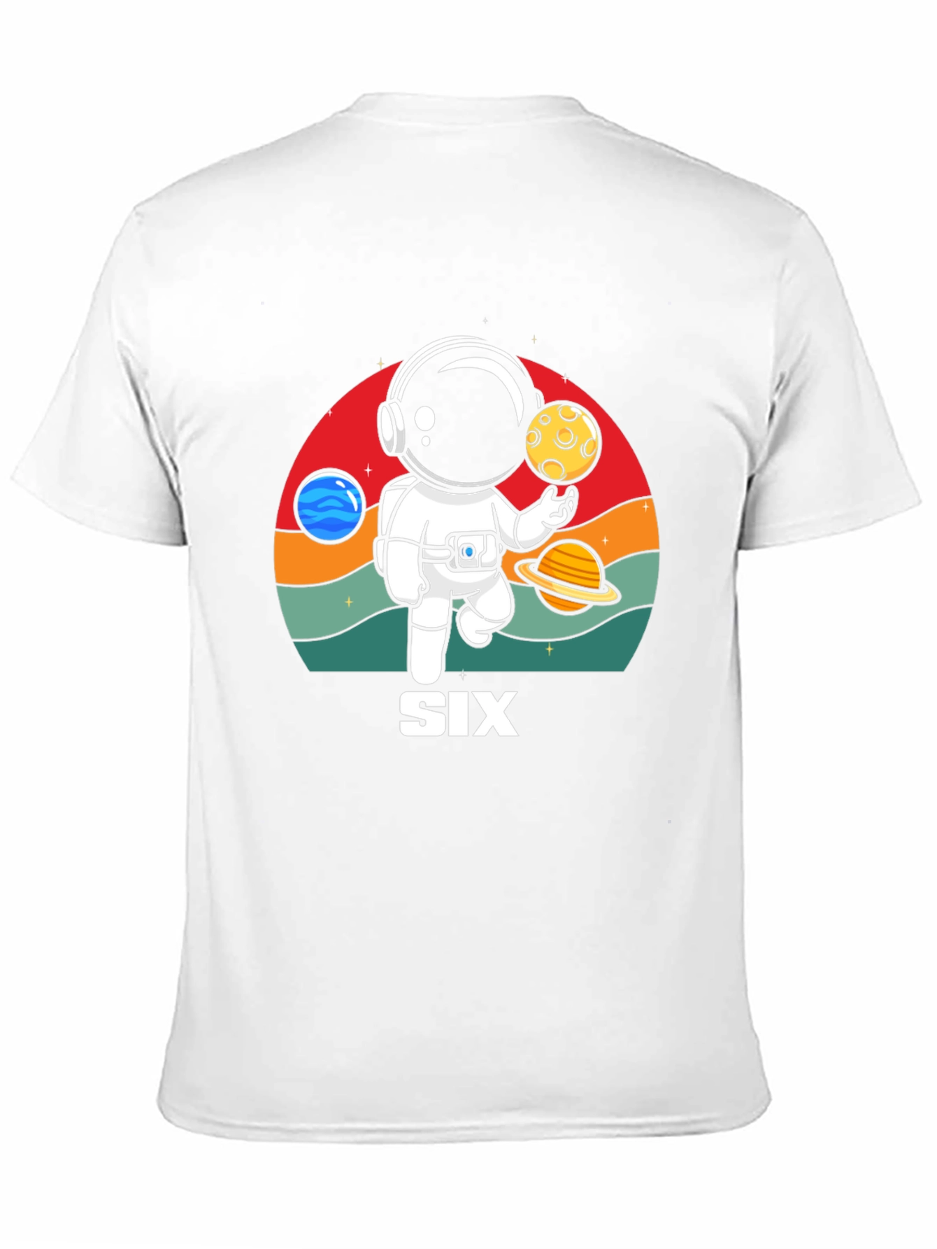 Astronaut Six Birthday T-Shirt