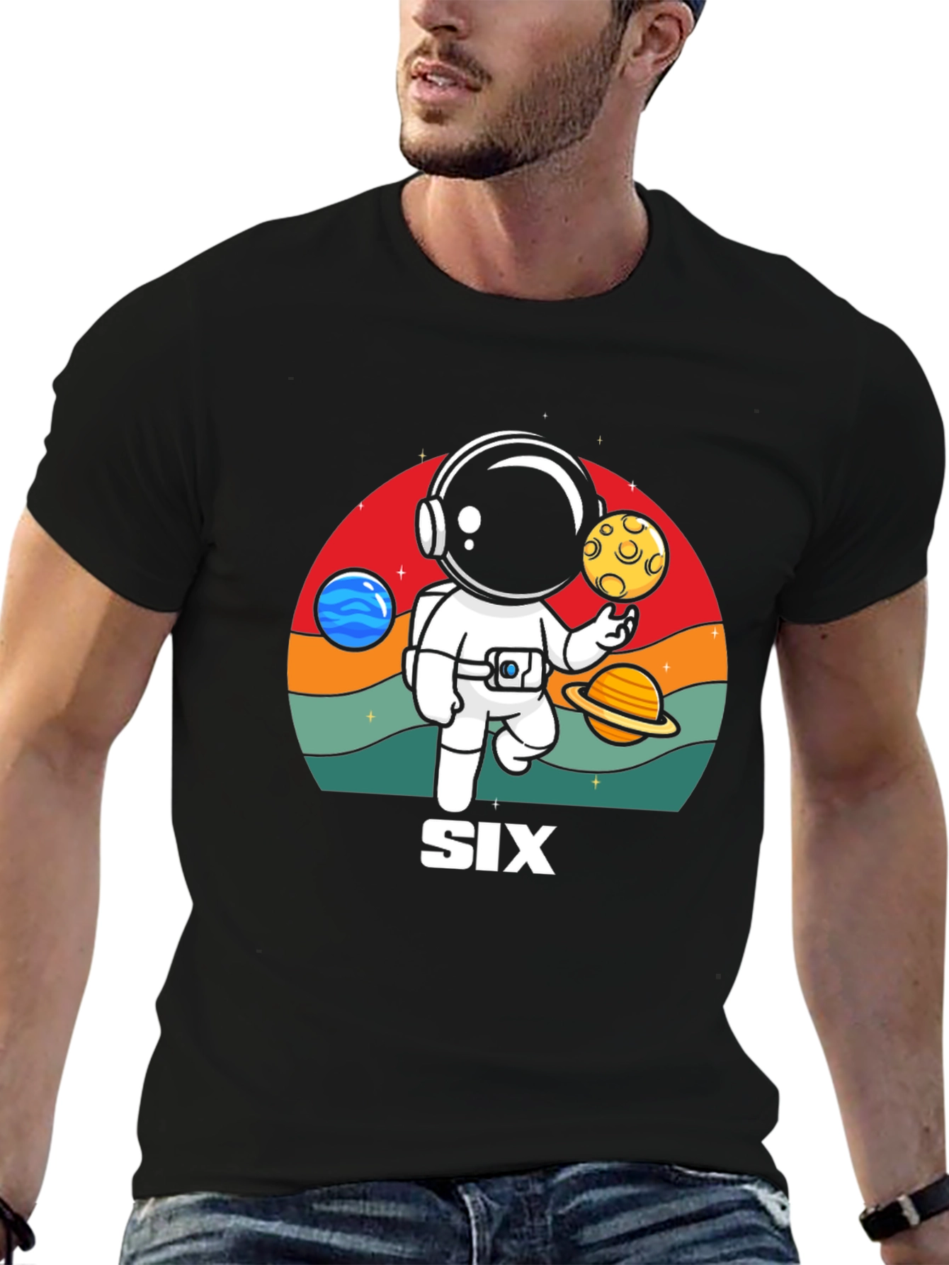 Astronaut Six Birthday T-Shirt