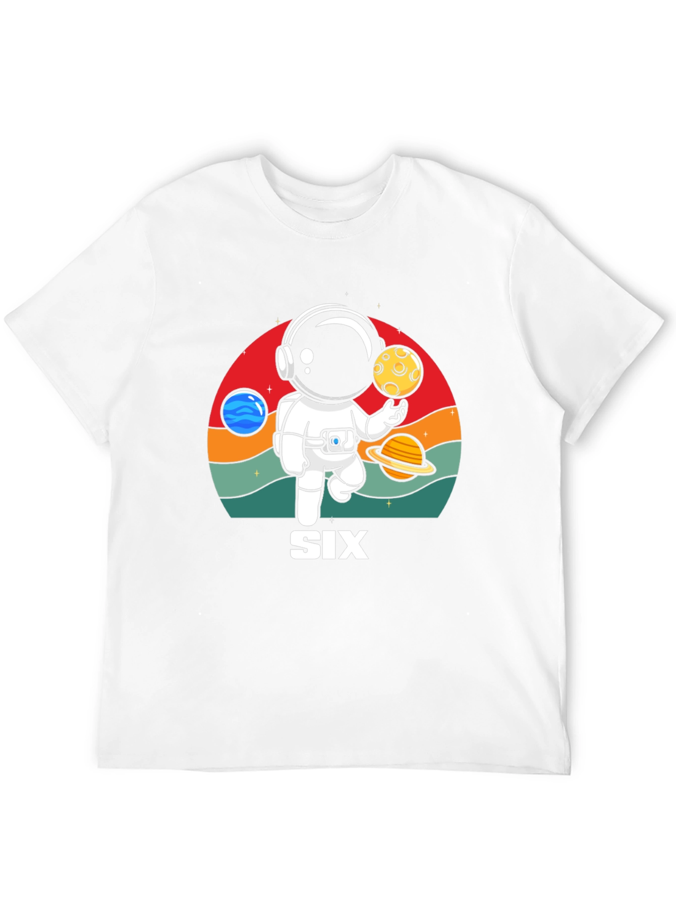 Astronaut Six Birthday T-Shirt