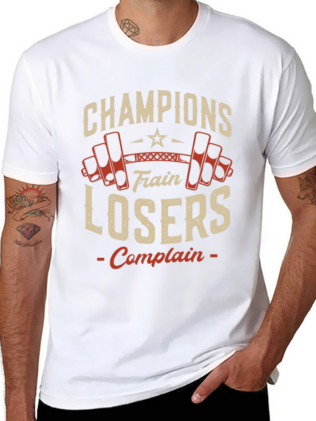 Champions Train Losers Complain Gym T-Shirt