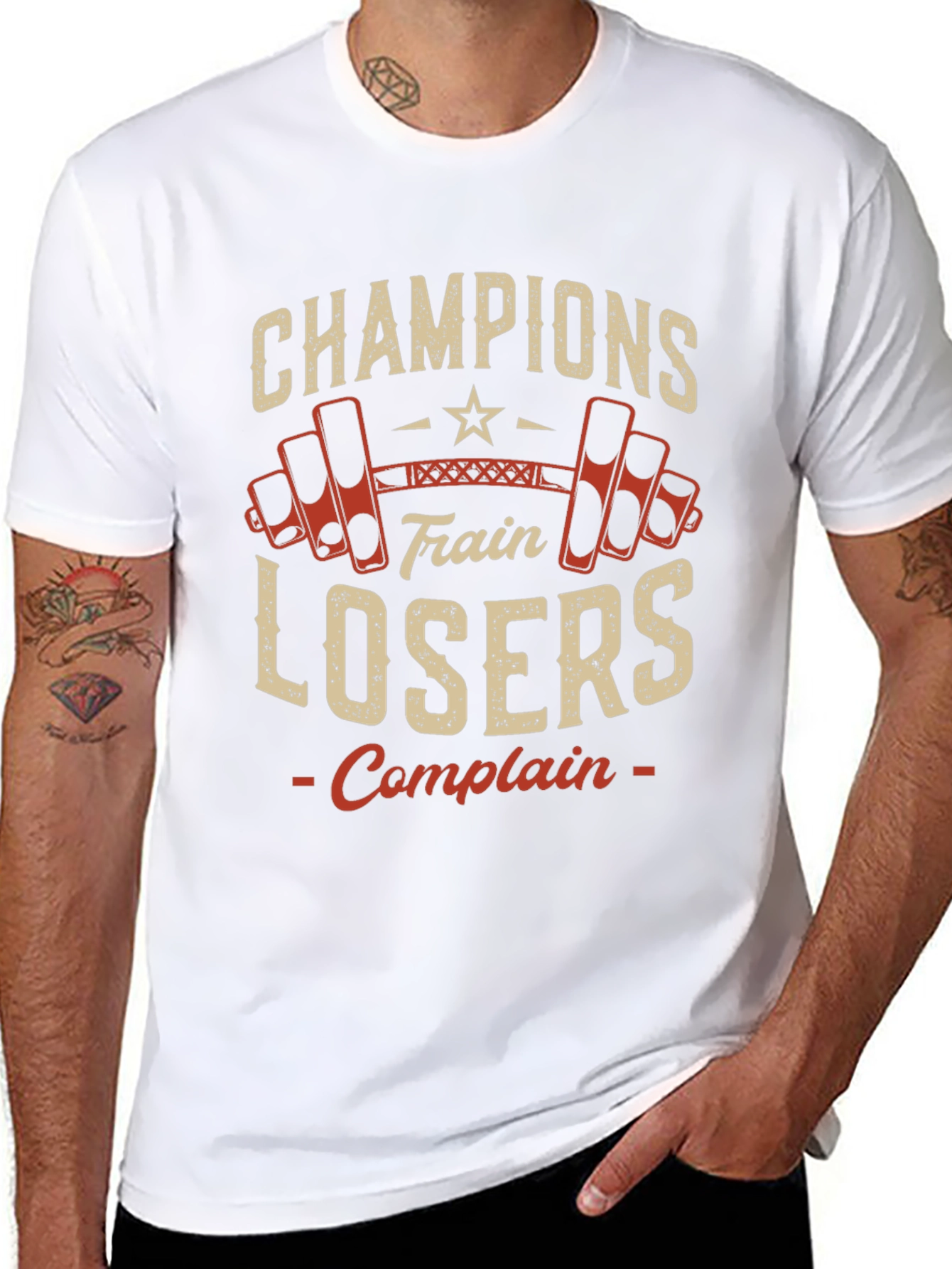 Champions Train Losers Complain Gym T-Shirt