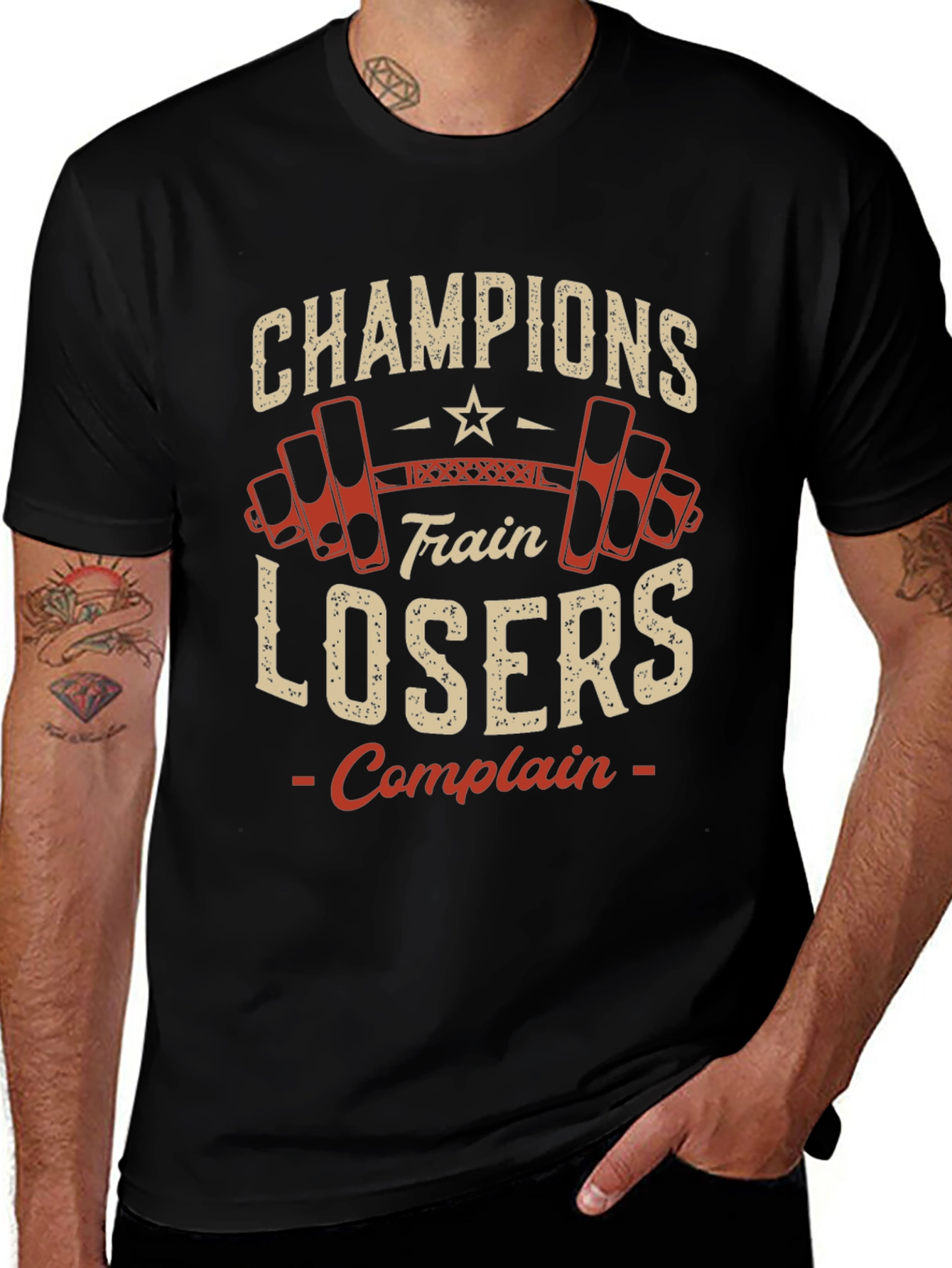 Champions Train Losers Complain Gym T-Shirt